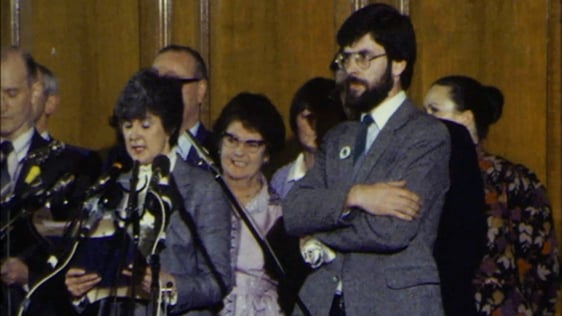 Gerry Adams is elected MP for West Belfast in the UK General Election, 1983.