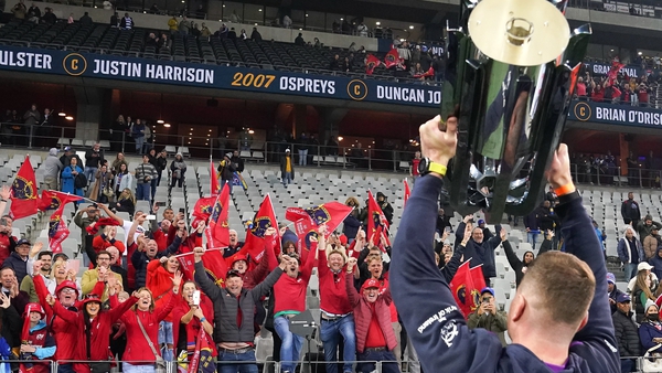 Munster fans celebrate their famous win