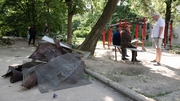 Ukraine said the attack on the city overnight Saturday was the largest since the invasion in February last year