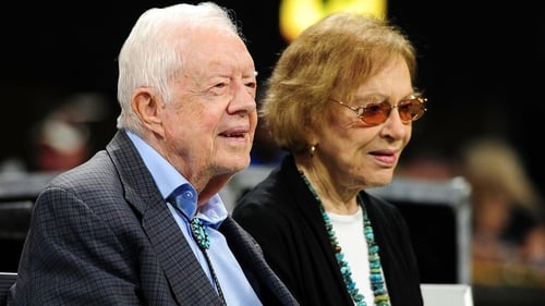 Rosalynn Carter pictured with Jimmy Carter in 2018