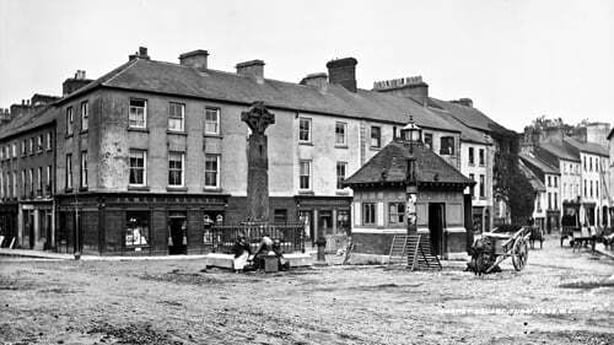 The market square in Tuam, the town where the Ardrahan men were executed. Photo: National Library of Ireland, L_CAB_07598
