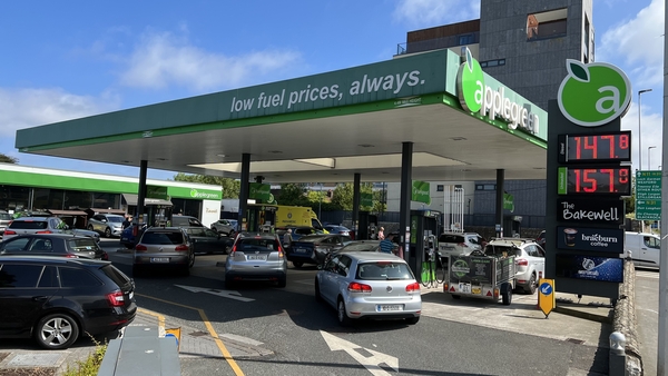 Motorists queued to fill up their tanks ahead of the fuel price rise