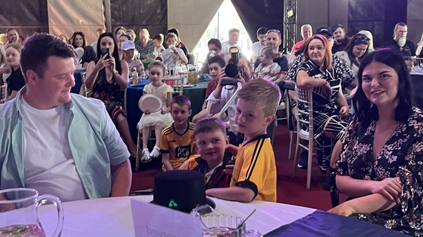 Dáithí MacGabhann with his family at the conferring ceremony in Belfast