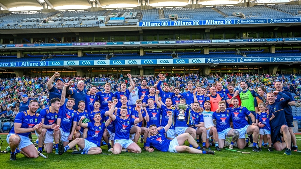 Wicklow celebrate their Nickey Rackard triumph over Donegal