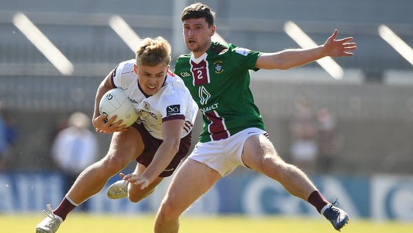Cian Hernon of Galway tries to evade Westmeath's Jack Smith