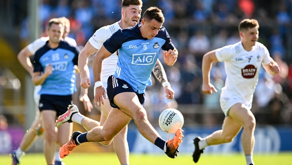 Brian Howard of Dublin makes a run against Kildare