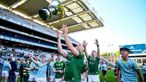 James Toher gives the Christy Ring Cup some air
