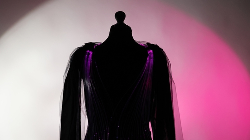 'The light up dress showcases a display of optical fibre lighting, where the colour alternates.' Photo: Tara Campbell
