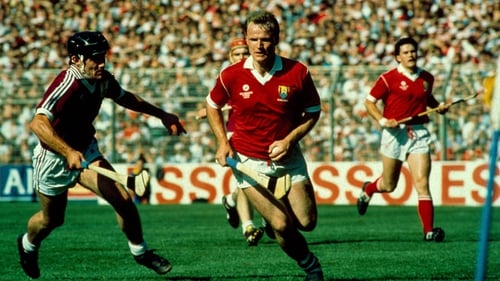 Cork's Teddy McCarthy in action against Galway in the 1990 All-Ireland hurling final