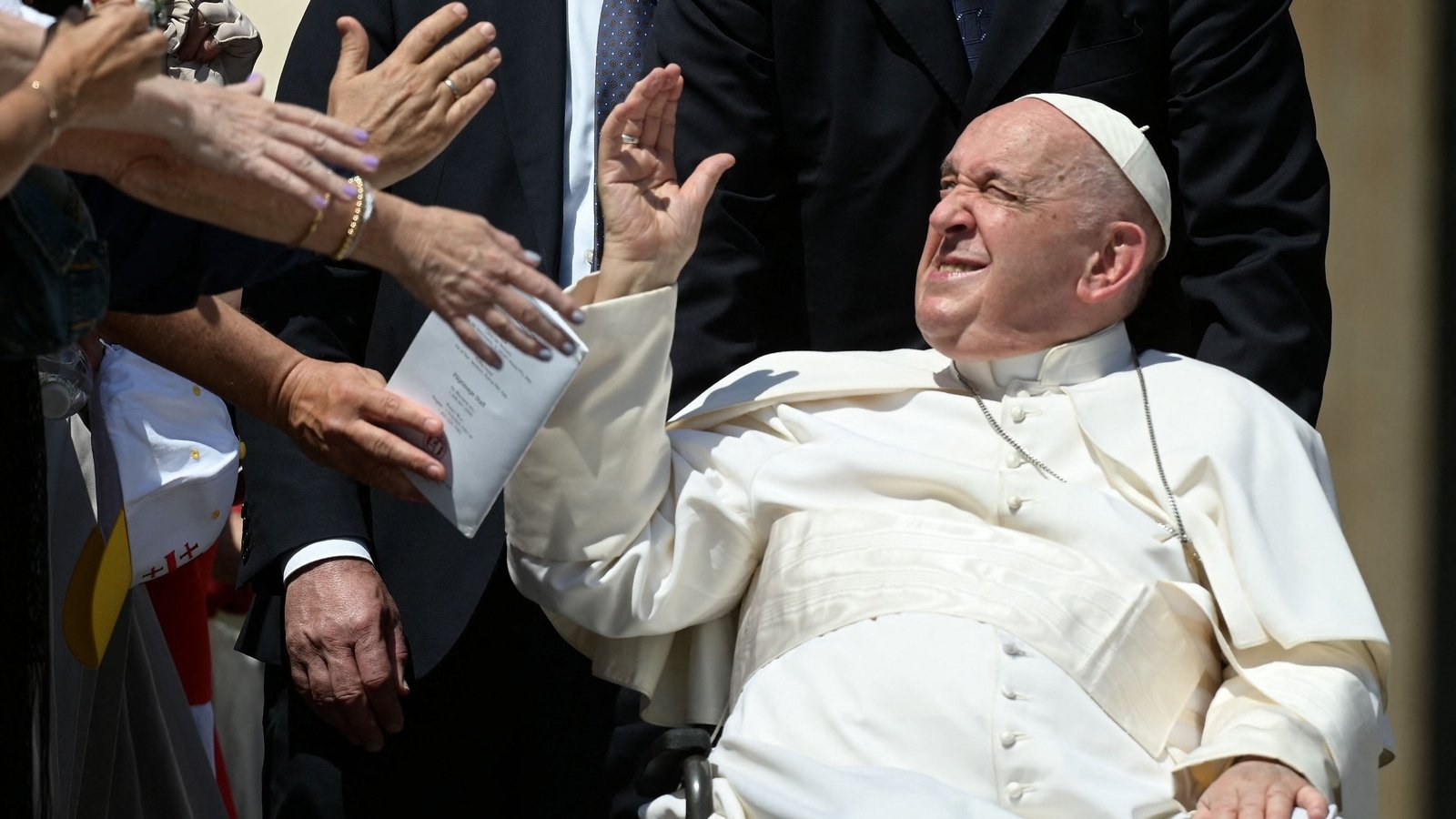 Pope out of bed and working from hospital - Vatican