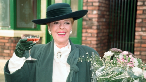 Julie Goodyear on the Coronation Street set in 1992