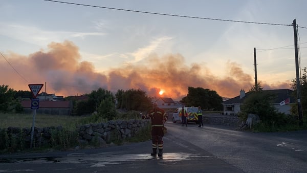 Fire service personnel say the blaze has effectively been brought under control tonight