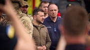 Volodymyr Zelensky posted videos showing him meeting officials in the Kherson region, as well as footage of people being evacuated at a crossing point (Photo Credit: Ukrainian Presidency)