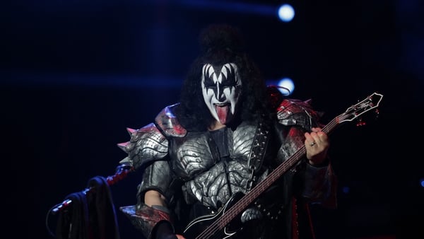 Gene Simmons performs onstage during the Monsters of Rock Fest in Bogota on April 15, 2023. (Photo by Juan Pablo Pino / AFP) (Photo by JUAN PABLO PINO/AFP via Getty Images)