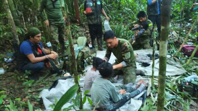 Four Indigenous children who had been missing for more than a month in the Colombian Amazon rainforest were found alive in June. The children survived a small plane crash in the jungle. (Pic: Colombian Military Forces/Handout)
