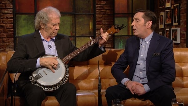 Finbar Furey and Christy Dignam on the Late Late Show in January 2017