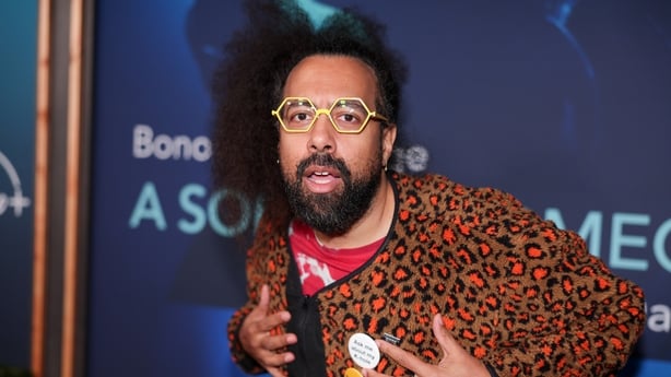 Reggie Watts at Bono The Edge A Sort of Homecoming with Dave Letterman premiere
