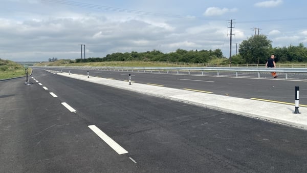 The new section of road opened to traffic today