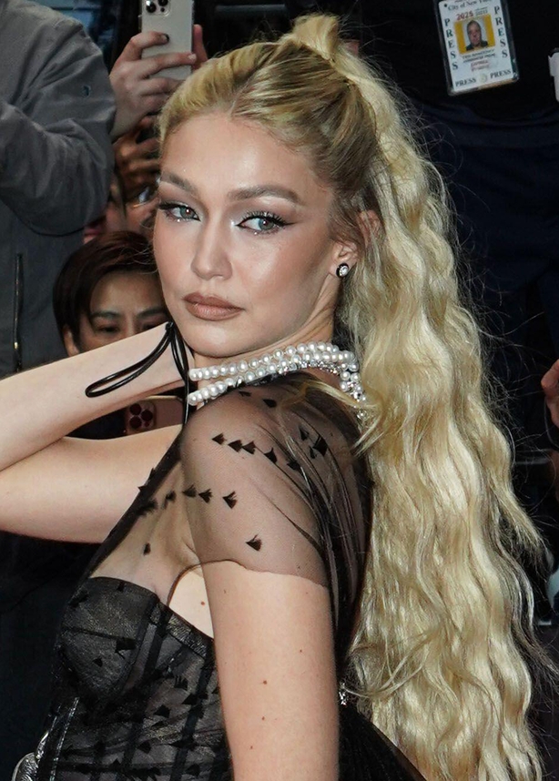 Gigi Hadid departs The Mark Hotel for The 2023 Met Gala