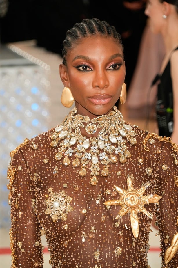 Michaela Coel arriving at The Met Gala 2023