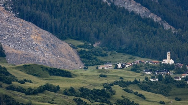 photo of Swiss landslide