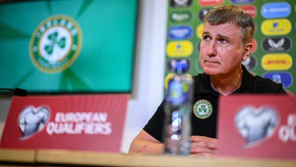 Stephen Kenny speaking at the pre-match press conference