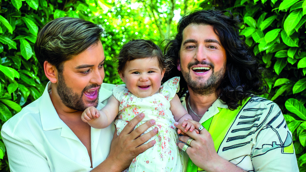 When their daughter Blake arrived nine months ago, Brian Dowling and Arthur Gourounlian realised their shared dream of starting a family.