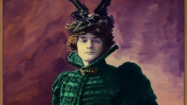 Detail from Mick O'Dea's portrait of Maud Gonne, currently on show at the RHA