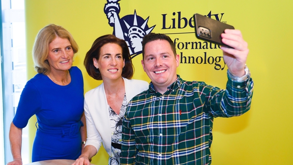 Executive Director, IDA Ireland, Mary Buckley, Hildegarde Naughton, Government Chief Whip and Minister of State with responsibility for Public Health, Darren Muldoon, Liberty IT Galway Site Lead