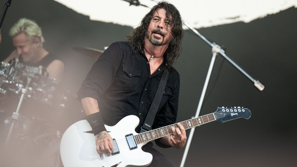 Foo Fighters frontman Dave Grohl on stage of day three of Glastonbury