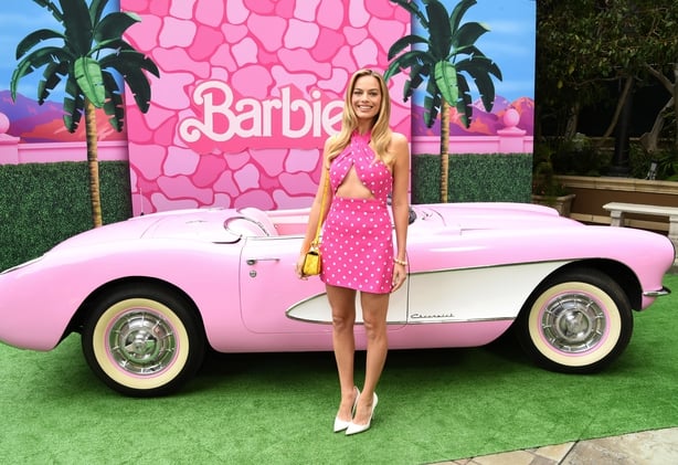 Margot Robbie Makes a Bold Fashion Statement with Custom Barbie-Inspired Dress