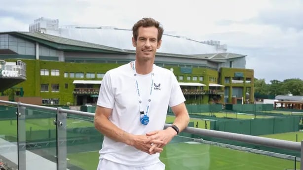 Murray on the Amex Cardmember Lounge terrace ahead of Wimbledon 2023 (American Express/Jeff Moore/PA)