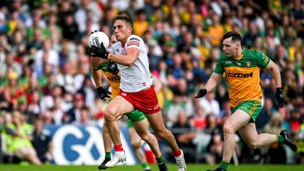 Tyrone's Conn Kilpatrick on the charge against Donegal