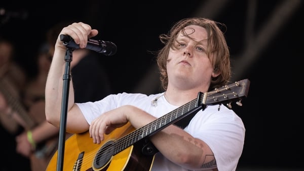 Lewis Capaldi on stage at Glastonbury on Saturday