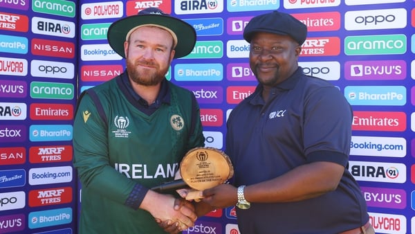 Paul Stirling was voted man of the match