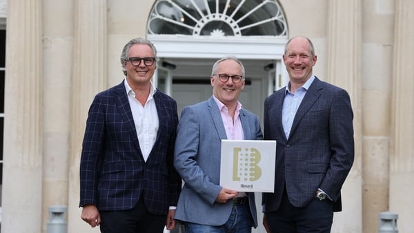 Ciarán McNamee, co-founder and Chief Business Development Officer, Binarii Labs, Aidan Finn, co-founder and CEO, Binarii Labs and Chris Burge, CEO and co-founder, Spark Crowdfunding