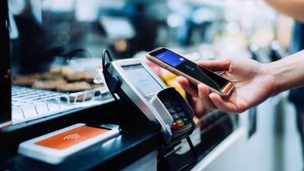 The value of contactless payments has increased, rising by 22% to almost €4.6 billion or €51m per day