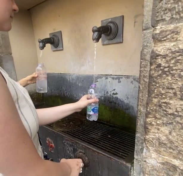 Sparking and still water in Florence. Sinann Fetherston