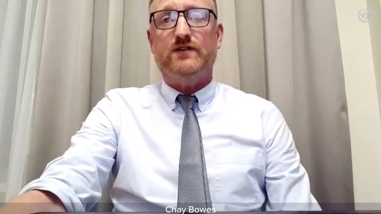 Who is Chay Bowes and why did he speak at the UN?