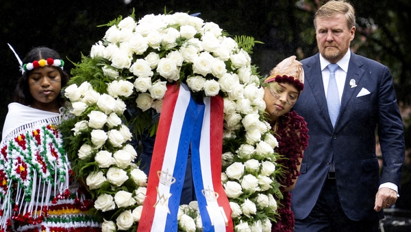 King Willem-Alexander made the apology at an event in Oosterpark gardens in Amsterdam