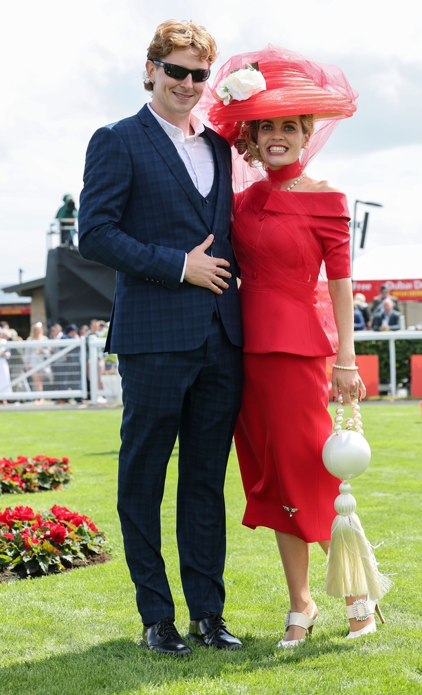 Pictured at the Curragh : Winner of the Most Stylish Lady and man competition Annemarie Corbett from Mitchelstown Co.Cork and Stuart O'Reiilly from Naas Co.KildarePhoto : Lorraine O'Sullivan