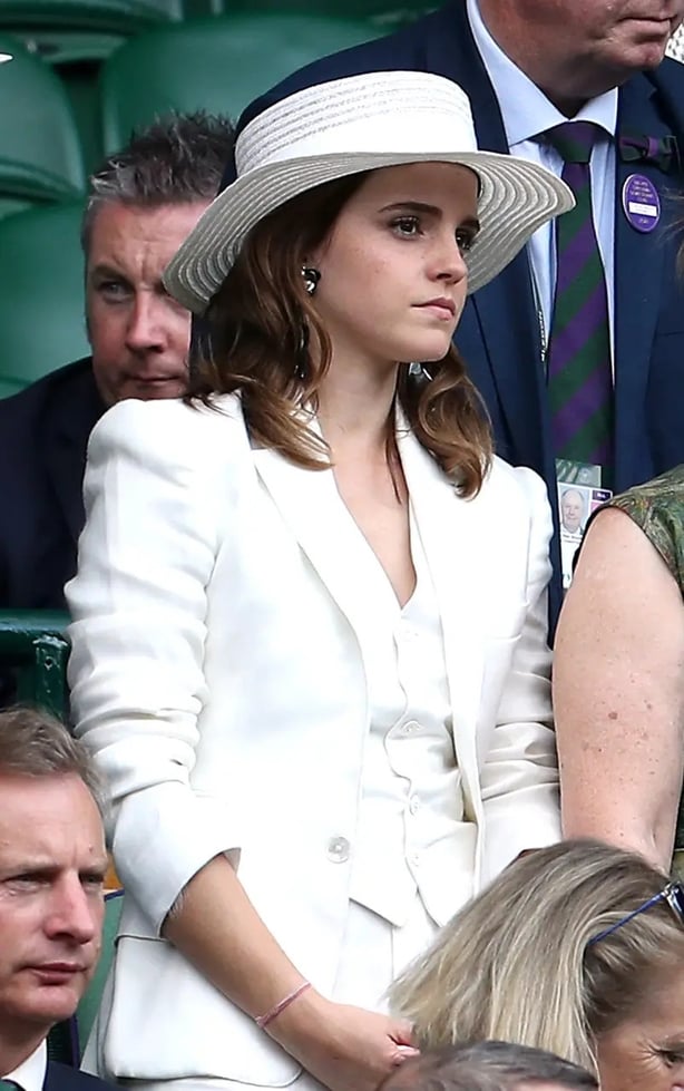 Emma Watson at Wimbledon 2018 (Jonathan Brady/PA)