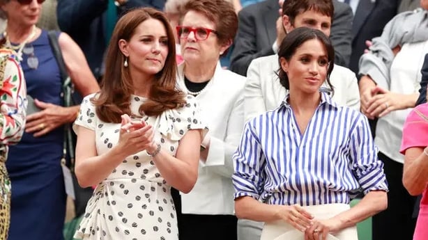 The Duchess of Cambridge and the Duchess of Sussex (Andrew Coulridge/PA)