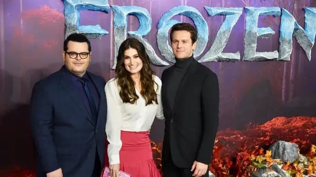 Frozen stars Josh Gad (L), Idina Menzel and Jonathan Groff (Alamy/PA)