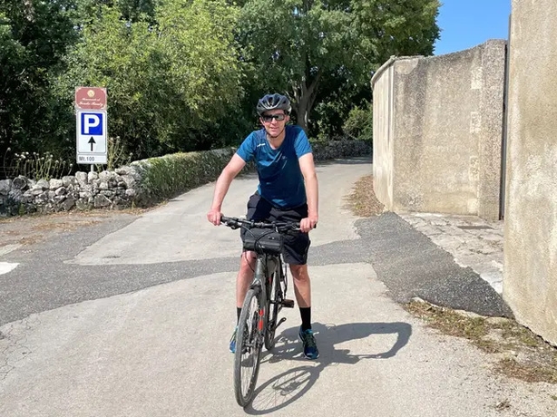 Ben Mitchell sets off on his Sicily cycling trip with Macs Adventure (Ben Mitchell/PA)