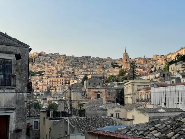 The streets of Modica, Sicily, keep rising and rising up the hillside (Ben Mitchell/PA)