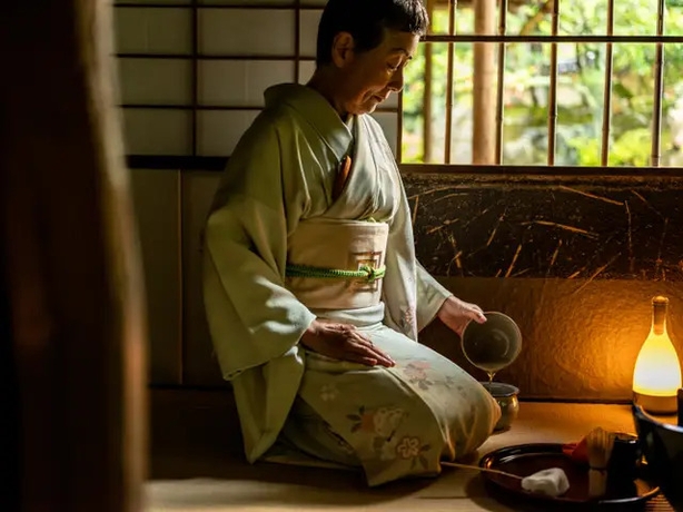 A traditional tea ceremony at Ninna-Ji Temple (GetYourGuide/PA)