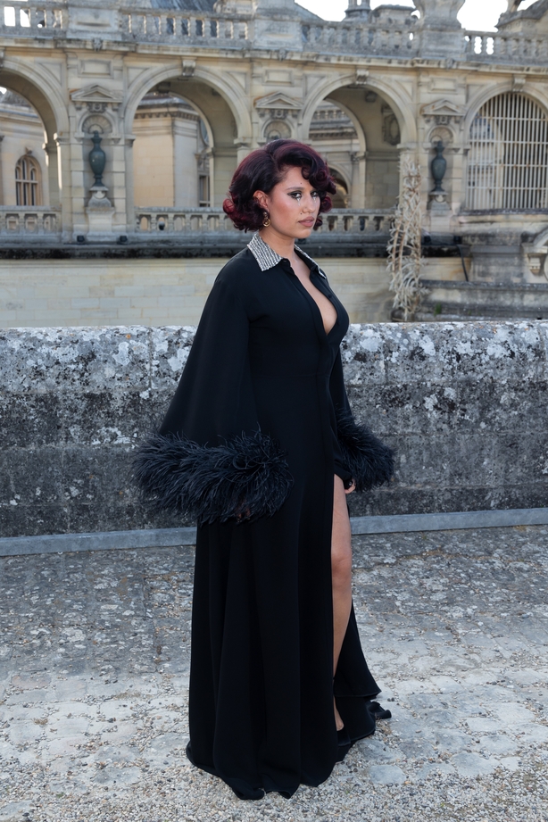 Raye attends the Valentino Haute Couture Fall/Winter