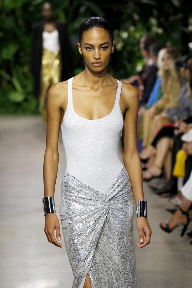 A model walks the runway during the Michael Kors Collection Spring/Summer 2023