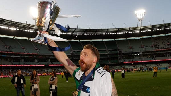 Zach Tuohy of the Geelong Cats after Cats' victory in the 2022 Grand final